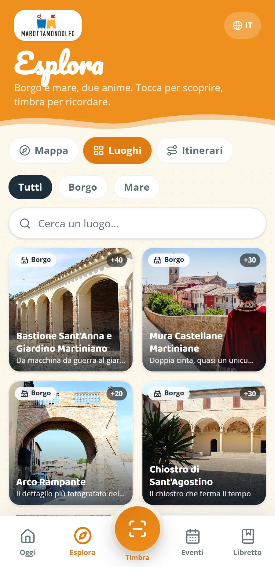 L'elenco dei luoghi, borgo e mare