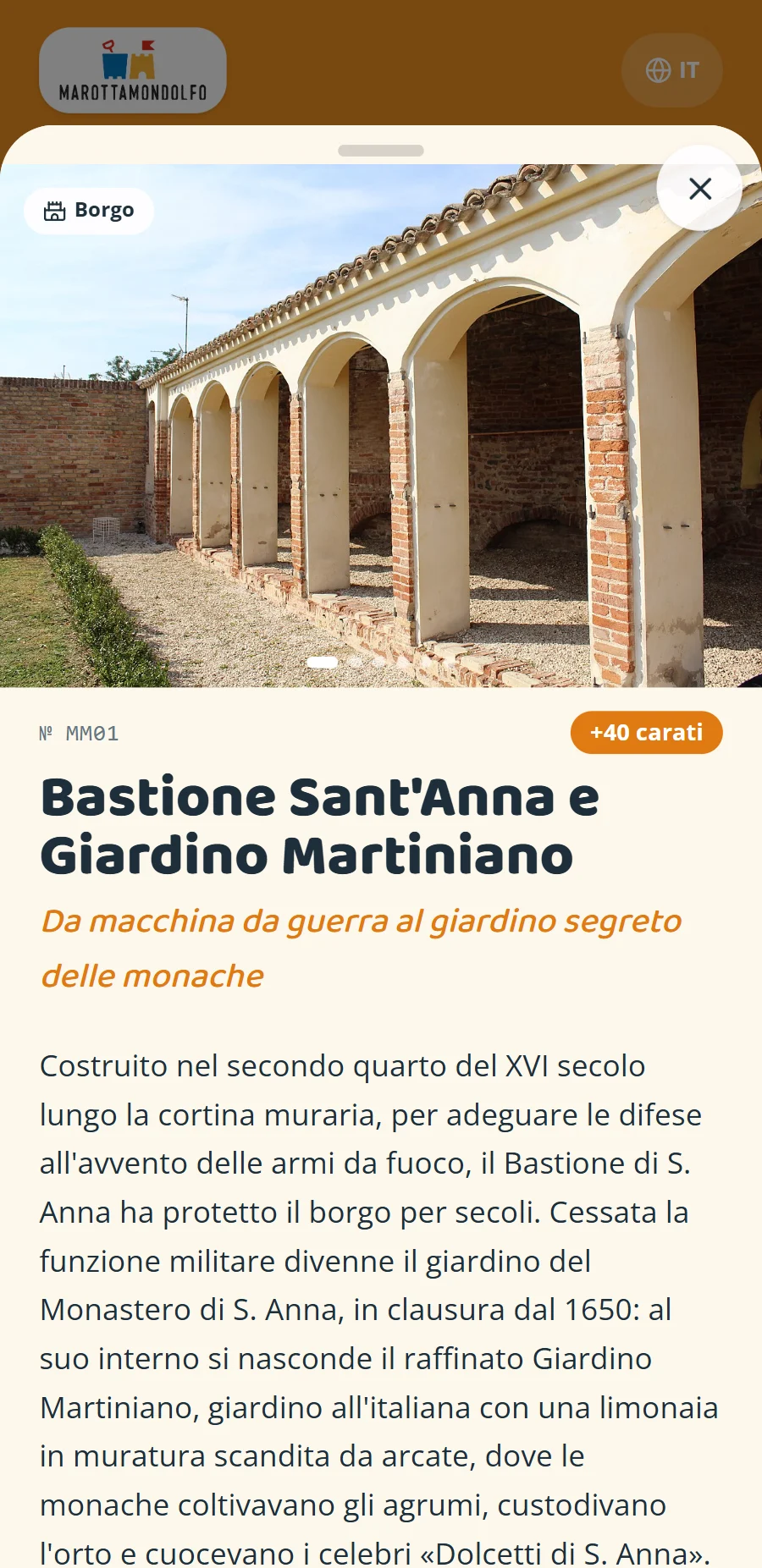 La scheda del Bastione Sant'Anna